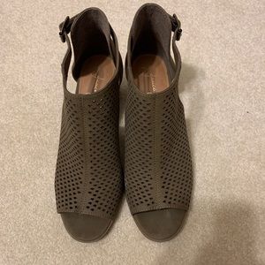 Dark olive green heels